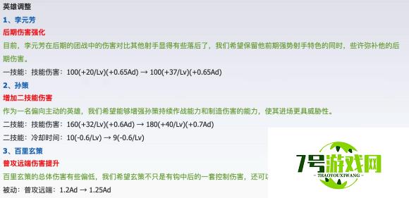 王者荣耀12.22哪些英雄进行的调整