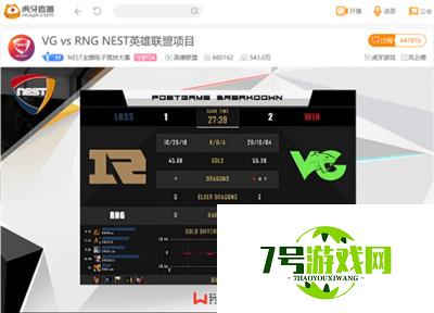 虎牙独播NEST：Gala伊泽瑞尔跳脸被秒，VG鏖战三局险胜RNG 